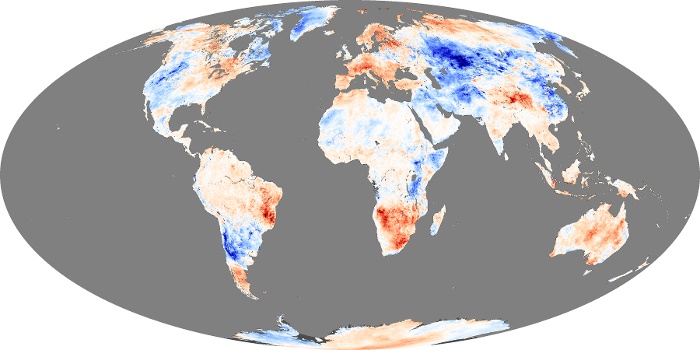 Global Map Land Surface Temperature Anomaly Image 131