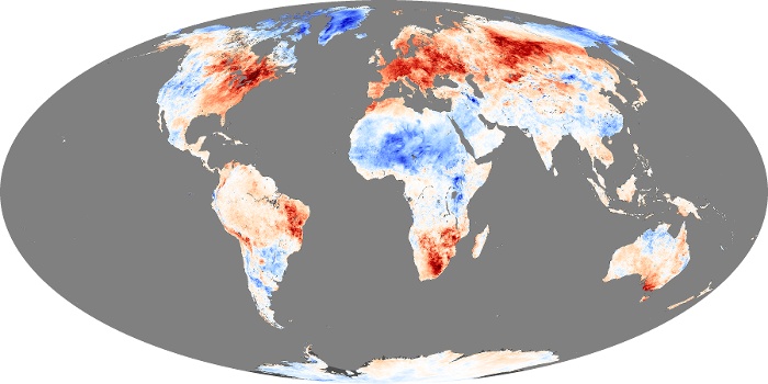 Global Map Land Surface Temperature Anomaly Image 114