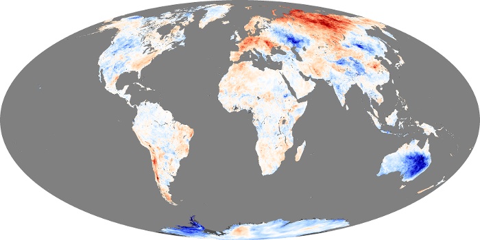 Global Map Land Surface Temperature Anomaly Image 123