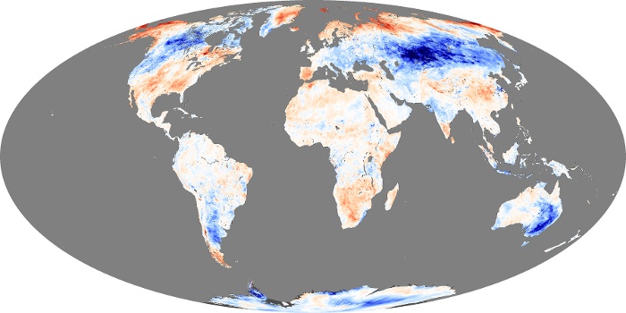 Global Map Land Surface Temperature Anomaly Image 200