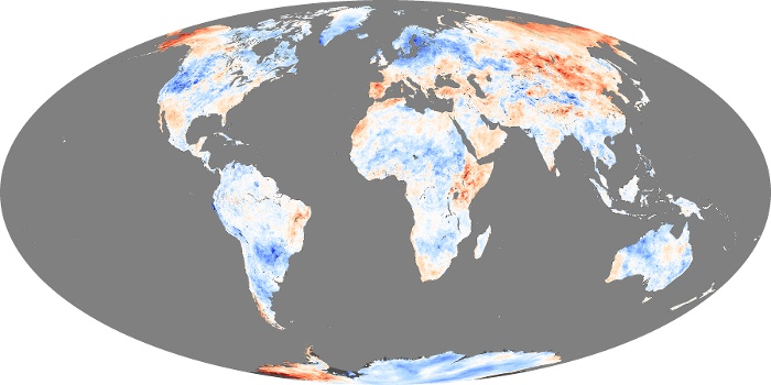 Global Map Land Surface Temperature Anomaly Image 207