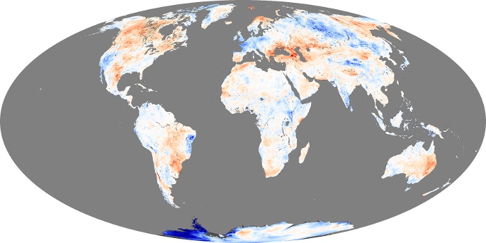 Global Map Land Surface Temperature Anomaly Image 135