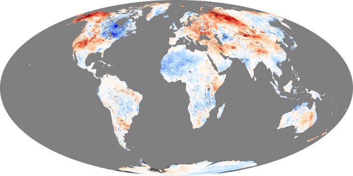 Global Map Land Surface Temperature Anomaly Image 186