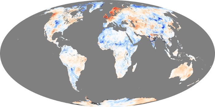 Global Map Land Surface Temperature Anomaly Image 193