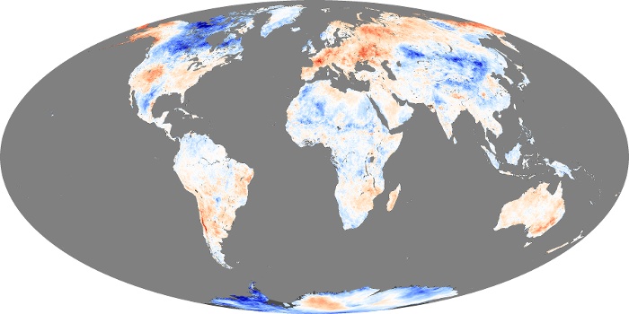 Global Map Land Surface Temperature Anomaly Image 147