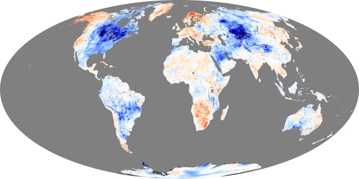 Global Map Land Surface Temperature Anomaly Image 226