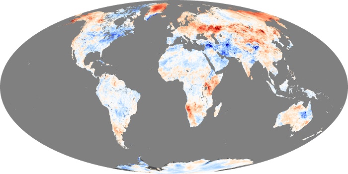 Global Map Land Surface Temperature Anomaly Image 231