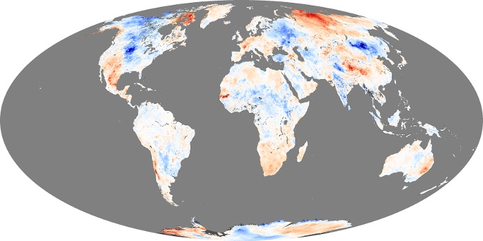 Global Map Land Surface Temperature Anomaly Image 158