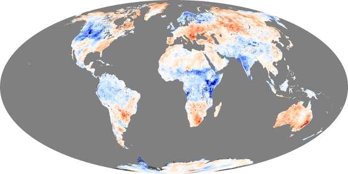 Global Map Land Surface Temperature Anomaly Image 208