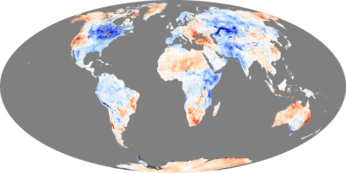 Global Map Land Surface Temperature Anomaly Image 237