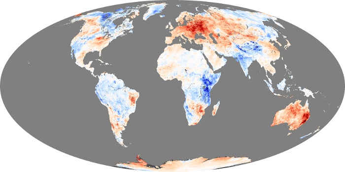 Global Map Land Surface Temperature Anomaly Image 162