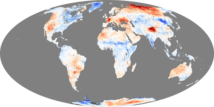 Global Map Land Surface Temperature Anomaly Image 248