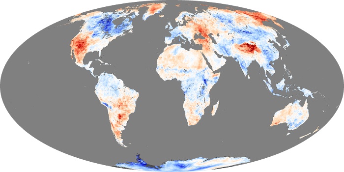 Global Map Land Surface Temperature Anomaly Image 220