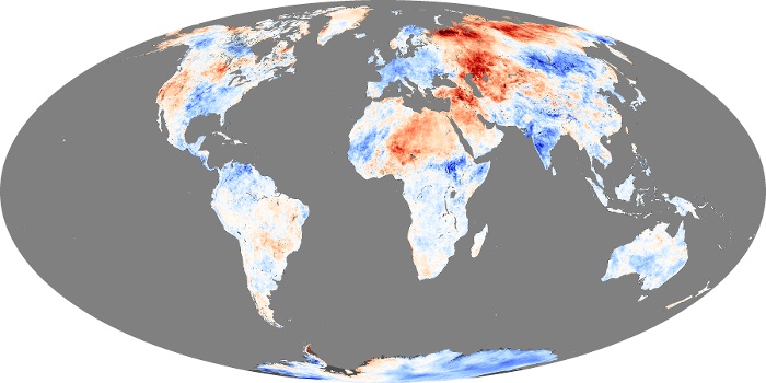 Global Map Land Surface Temperature Anomaly Image 256