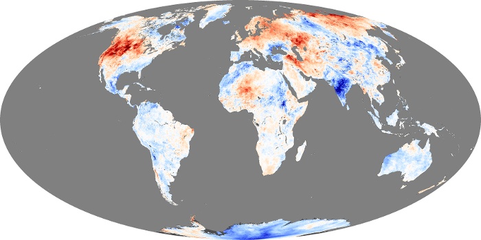 Global Map Land Surface Temperature Anomaly Image 180