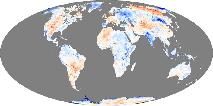 Global Map Land Surface Temperature Anomaly Image 231