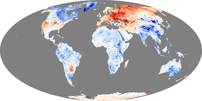 Global Map Land Surface Temperature Anomaly Image 236