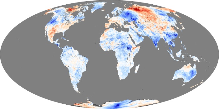 Global Map Land Surface Temperature Anomaly Image 268