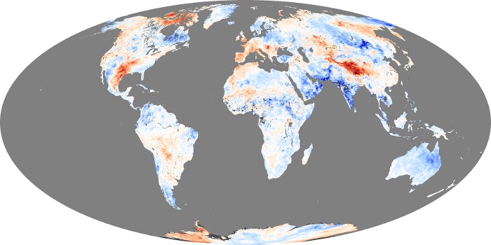 Global Map Land Surface Temperature Anomaly Image 193