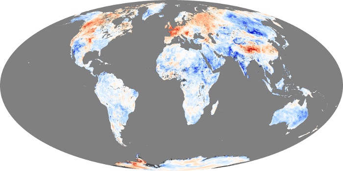 Global Map Land Surface Temperature Anomaly Image 271