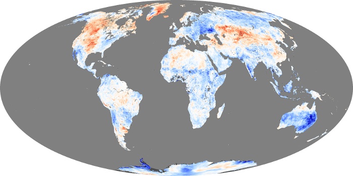 Global Map Land Surface Temperature Anomaly Image 243