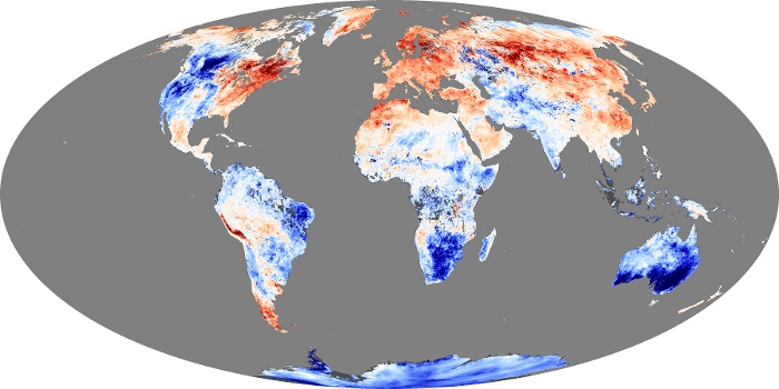 Global Map Land Surface Temperature Anomaly Image 245