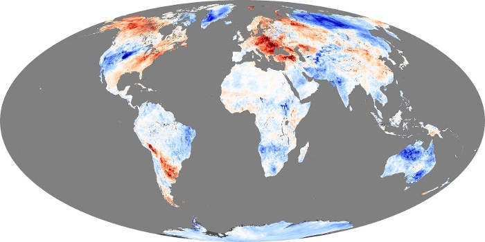 Global Map Land Surface Temperature Anomaly Image 276