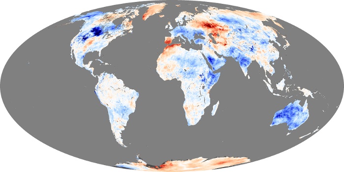 Global Map Land Surface Temperature Anomaly Image 250