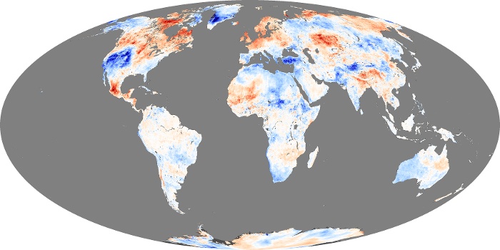 Global Map Land Surface Temperature Anomaly Image 204