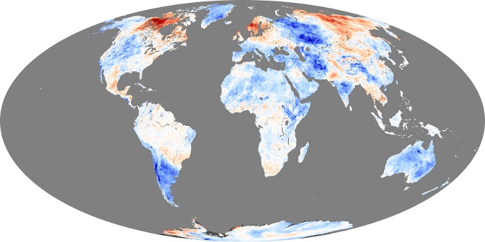 Global Map Land Surface Temperature Anomaly Image 263