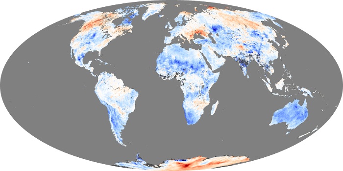 Global Map Land Surface Temperature Anomaly Image 265