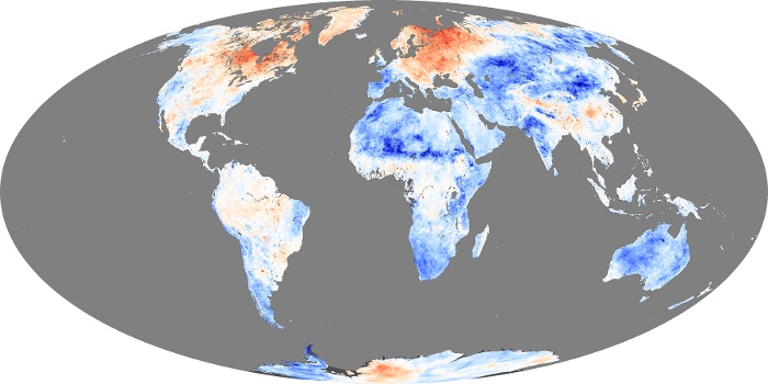 Global Map Land Surface Temperature Anomaly Image 296