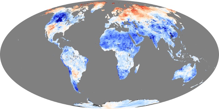 Global Map Land Surface Temperature Anomaly Image 301