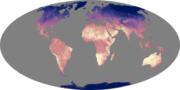 Global Map Land Surface Temperature Image 10