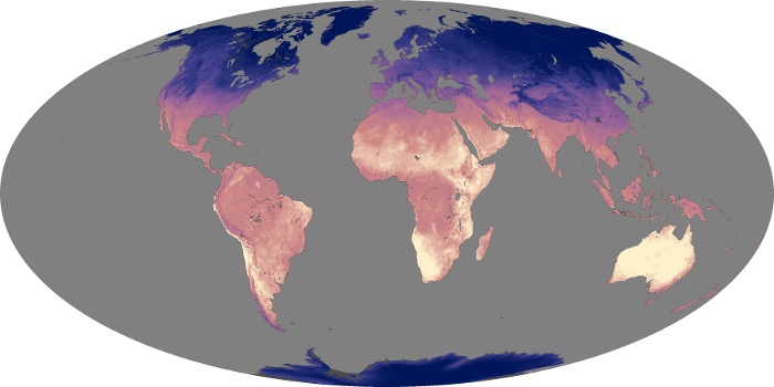 Global Map Land Surface Temperature Image 42