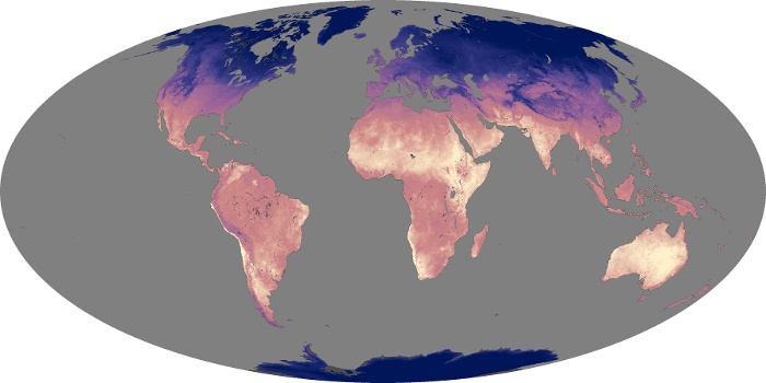 Global Map Land Surface Temperature Image 73