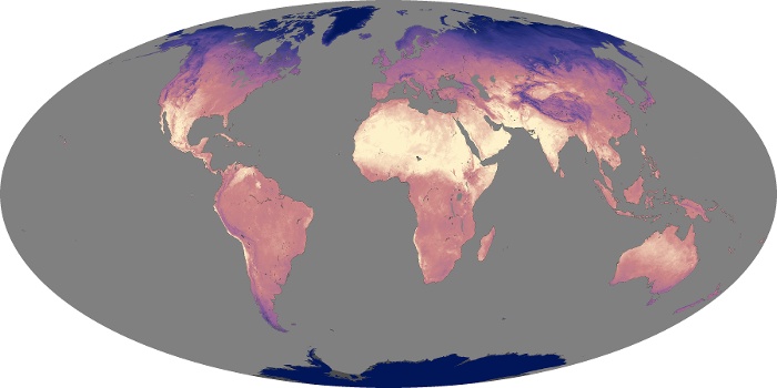 Global Map Land Surface Temperature Image 74