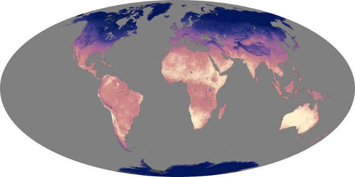 Global Map Land Surface Temperature Image 56