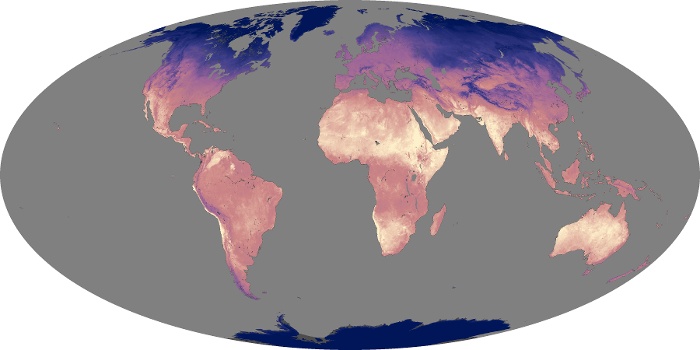 Global Map Land Surface Temperature Image 85