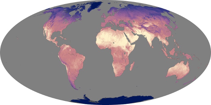 Global Map Land Surface Temperature Image 87