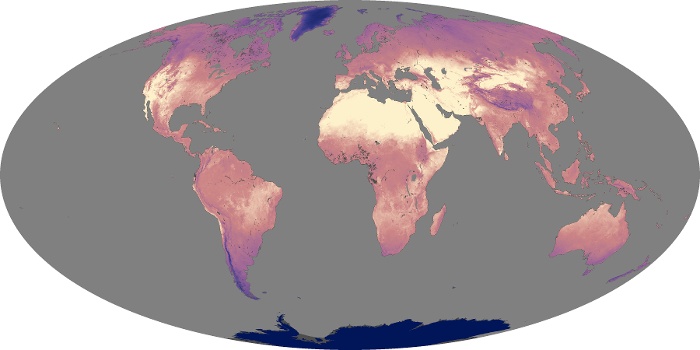 Global Map Land Surface Temperature Image 90