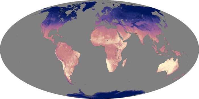 Global Map Land Surface Temperature Image 66