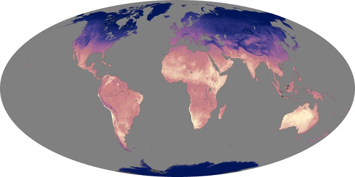 Global Map Land Surface Temperature Image 97