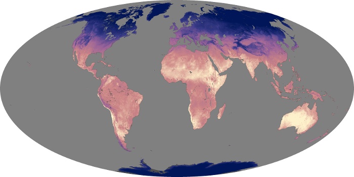 Global Map Land Surface Temperature Image 109