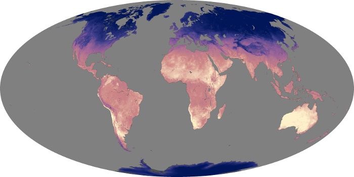 Global Map Land Surface Temperature Image 91