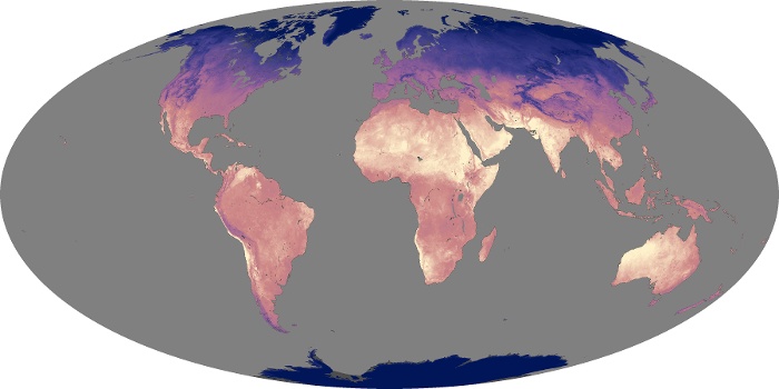 Global Map Land Surface Temperature Image 122
