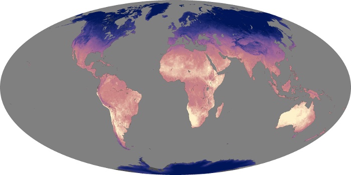 Global Map Land Surface Temperature Image 102