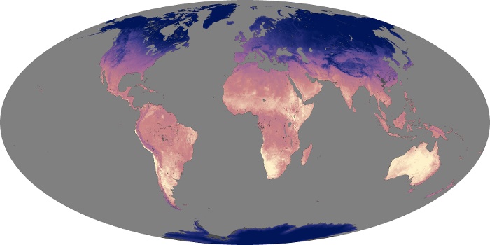 Global Map Land Surface Temperature Image 115