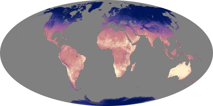 Global Map Land Surface Temperature Image 154