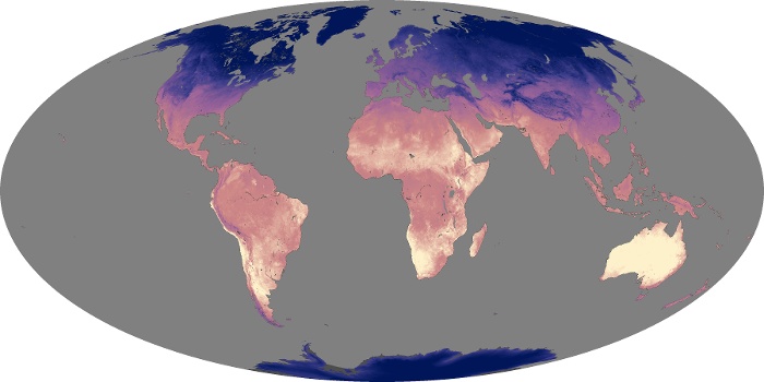 Global Map Land Surface Temperature Image 138